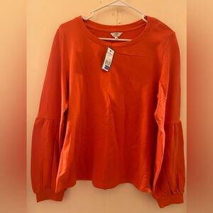 Crown & ivy red sweatshirt medium NWT